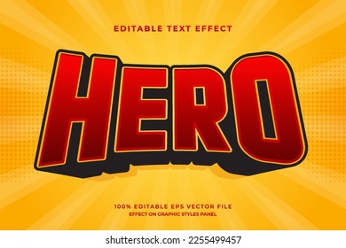 decorative editable hero text effect vector design