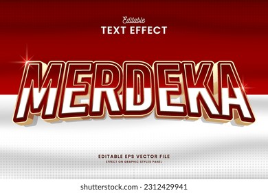 decorative editable indonesia text effect vector design