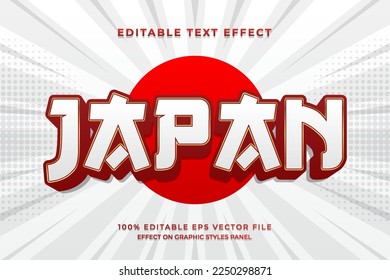 decorative editable japan text effect vector design