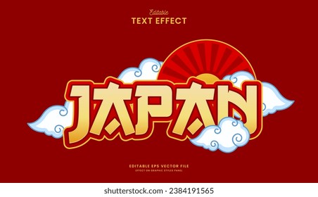 decorative editable japan text effect vector design