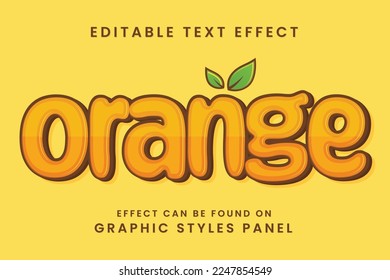 decorative editable orange text effect vector design