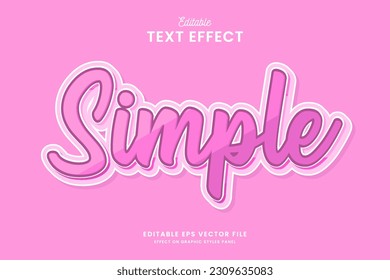 decorative editable simple text effect vector design