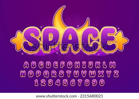 decorative editable space text effect vector design