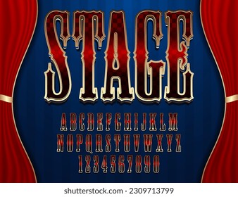 decorative editable stage text effect vector design