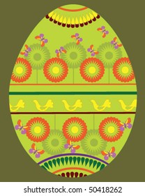 decorative egg on a green background