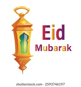 Decorative Eid Mubarak festival banner design stock illustration