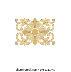 Decorative elegance luxury patterns baroque gold stock illustration