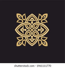 Decorative elegance luxury patterns baroque gold stock illustration