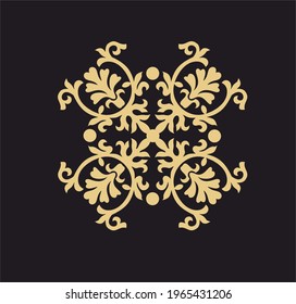 Decorative elegance luxury patterns baroque gold stock illustration