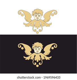 Decorative elegance luxury patterns baroque gold stock illustration