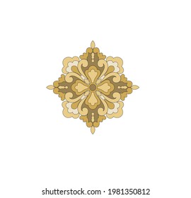 Decorative elegance luxury patterns baroque gold stock illustration