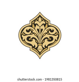 Dekorative Eleganz und luxuriöse Muster barocke goldene Stockillustration
