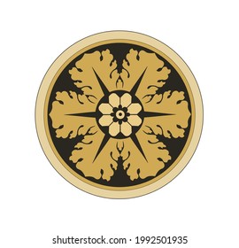 Decorative elegance luxury patterns baroque gold stock illustration