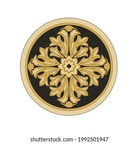 Dekorative Eleganz und luxuriöse Muster barocke goldene Stockillustration