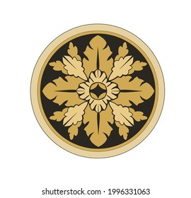 Elegancia decorativa patrones lujosos ilustración barroca de oro
