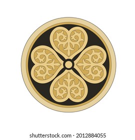 Decorative elegance luxury patterns baroque gold stock illustration
