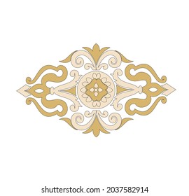 Decorative elegance luxury patterns baroque gold stock illustration