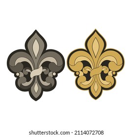 Decorative elegance luxury patterns baroque gold stock illustration