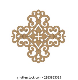 Decorative elegance luxury patterns baroque gold stock illustration