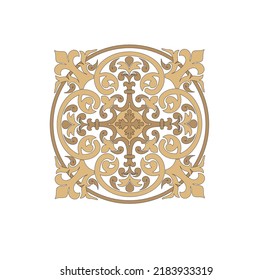Decorative elegance luxury patterns baroque gold stock illustration