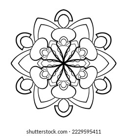 Decorative elegant arabesque. Vector design element. Doodle mandala graphic design.