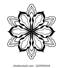 Decorative elegant arabesque. Vector design element. Doodle mandala graphic design.