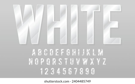 decorative elegant clear white editable text effect vector design