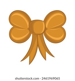 Decorative elegant golden ribbon Vector illustration
