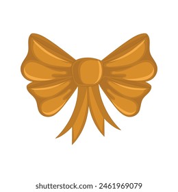 Decorative elegant golden ribbon Vector illustration