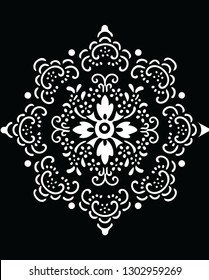 Decorative elegant lace mandala stencil luxury texure pattern shape design