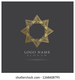Decorative Elegant Lines Logo. Symbol & Icon Vector Template.