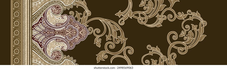 Decorative elegant luxury design. Vintage elements in baroque, rococo style. Design for cover, fabric, textile, wrapping paper .
