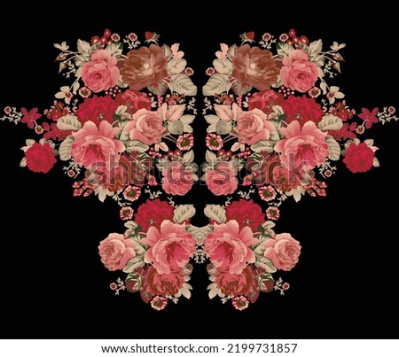 Decorative elegant luxury design. Vintage elements in baroque, rococo style. Design for cover, fabric, textile, and wrapping paper. Stok fotoğraf © 