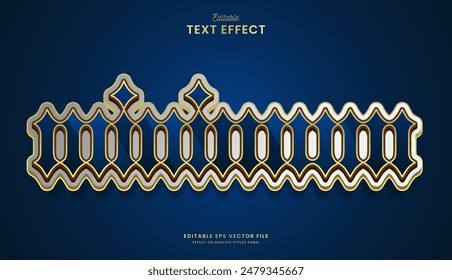 diseño de Vector de efecto de texto editable gótico mínimo elegante decorativo