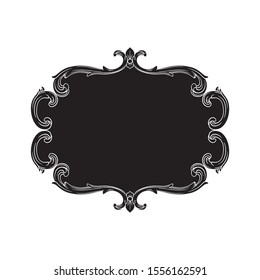 Decorative elegant royal vintage ornament in baroque for wedding invitation card or certificate.