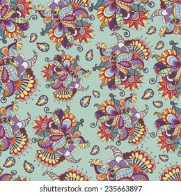 Decorative element. Abstract flower background. Flowers theme seamless pattern