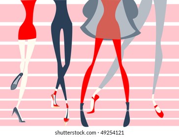 The decorative element to advertise shoes
