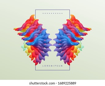 Decorative element for banner, card, poster or web design. Vector art illustration with dynamic effect. 