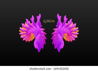 Elemento decorativo para banner, tarjeta, afiche o diseño web. Ilustración vectorial con efecto dinámico. 