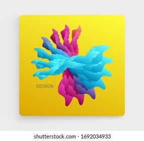 Elemento decorativo para banner, tarjeta, afiche o diseño web. Ilustración vectorial con efecto dinámico. 
