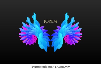 Decorative element for banner, card, poster or web design. Vector art illustration with dynamic effect. 