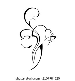 decorative element with bell and swirls. graphic decor