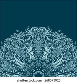 Decorative element border. Abstract invitation card. Template wave design for card. Abstract sea background, wave theme seamless pattern, wave ornaments - summer, maritime theme for design