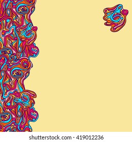 Decorative element border. abstract invitation card. template wave design for card