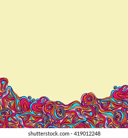 Decorative element border. abstract invitation card. template wave design for card