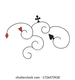 Decorative element of cards. Vector illustration