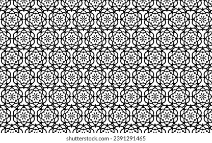 Patrón transparente del círculo de elementos decorativos