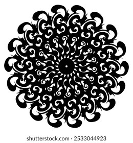 Decorative element with circles for book design, printed materials, wedding or celebration invitations, for albums.