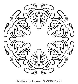 Elemento decorativo com círculos para design de livros, materiais impressos, convites de casamento ou celebração, para álbuns.