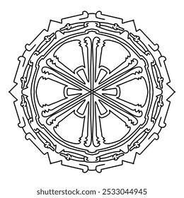 Elemento decorativo com círculos para design de livros, materiais impressos, convites de casamento ou celebração, para álbuns.